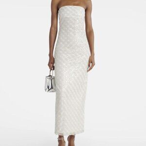 ROTATE Embellished Strapless  Maxi Dress